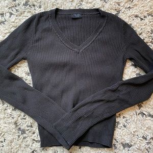 john galt/brandy melville black ribbed longsleeve